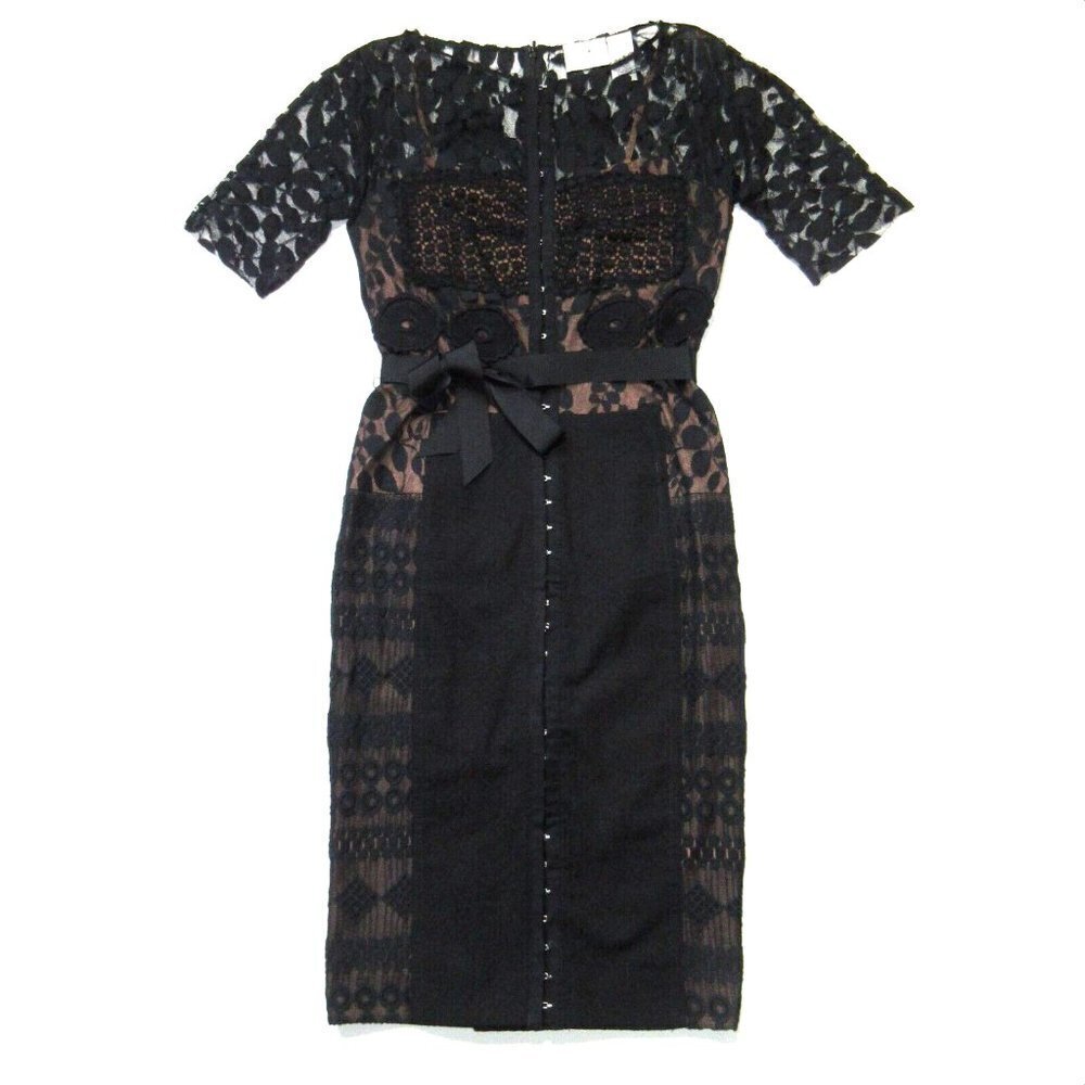NWT Anthropologie Beguile by Byron Lars Carissima Sheath in Black Dress 00P